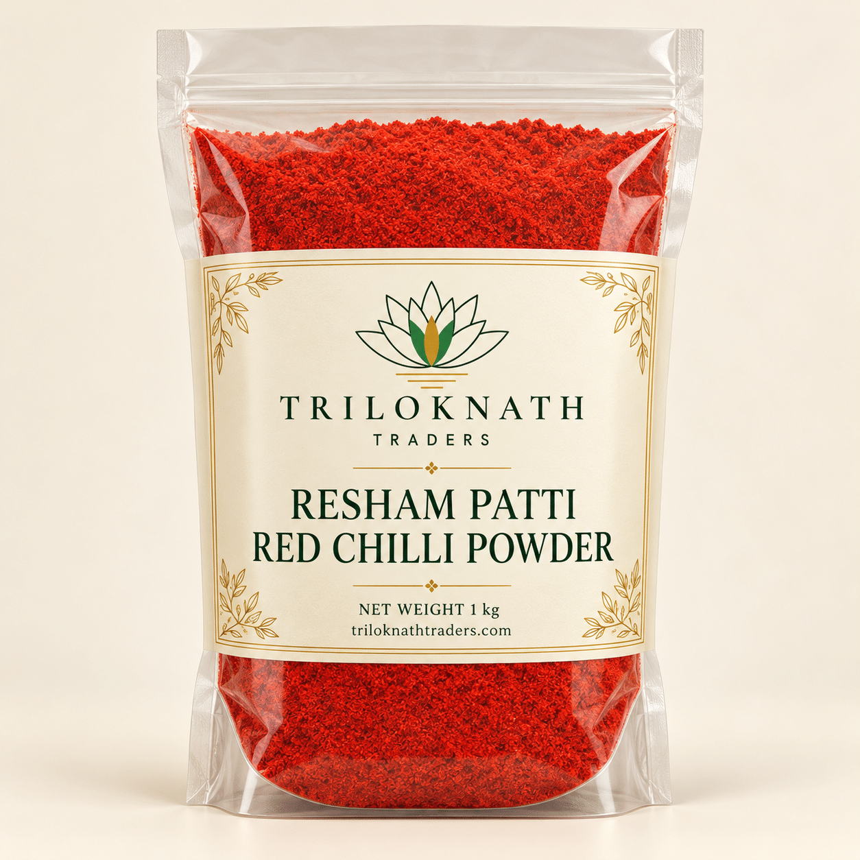 Triloknath Traders Resham Patti Chilli Powder 1 kg branded pouch