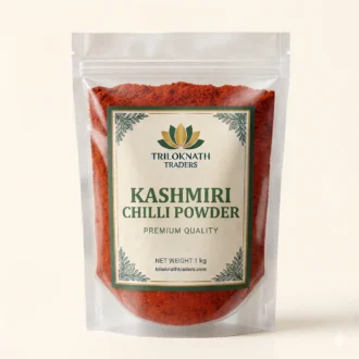 Triloknath Traders Kashmiri Chilli Powder branded pouch