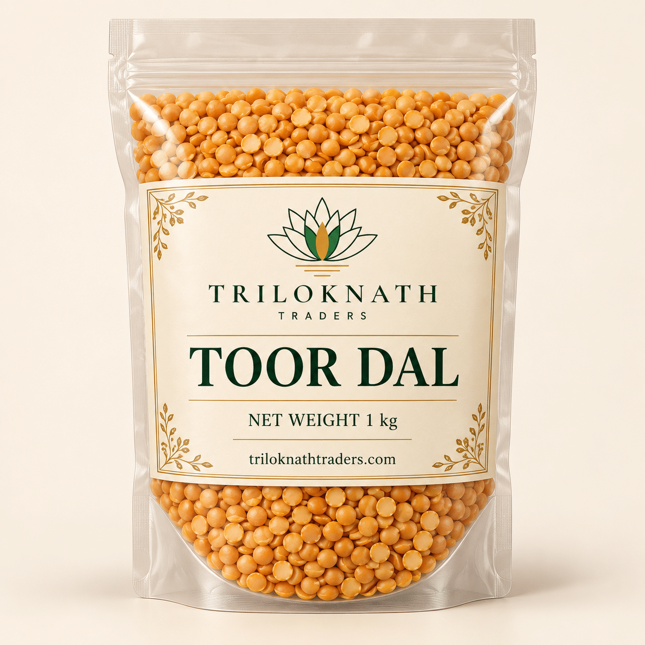Triloknath Traders Toor Dal (Moeli) - 1 kg branded pack