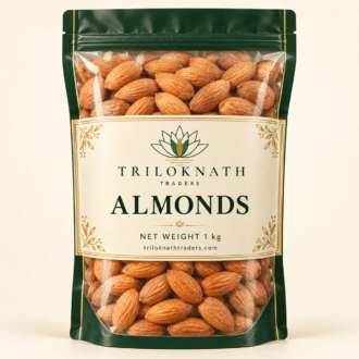 Triloknath Traders Almond branded 1 kg pouch