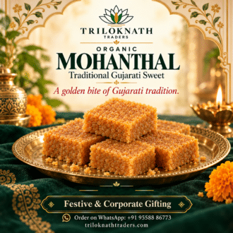 Triloknath Organic Mohanthal festive and corporate gifting presentation